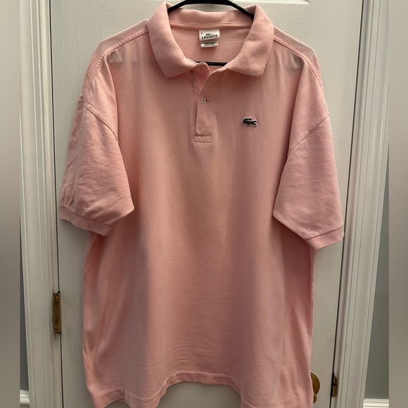 Lacoste Polo Shirt Size 8 (XXL) Salmon Pink Short Sleeve - Picture 1 of 9